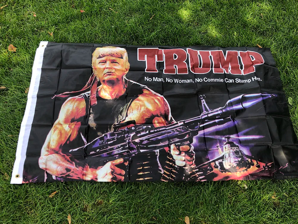 Trump Gun Hanging Flag