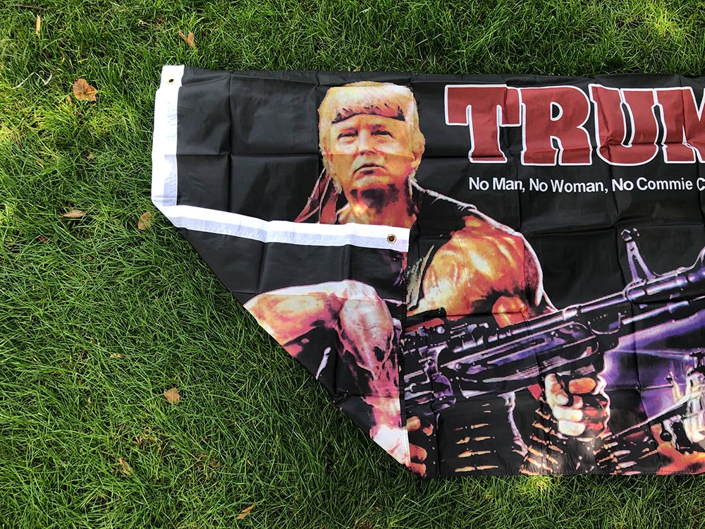 Trump Gun Hanging Flag