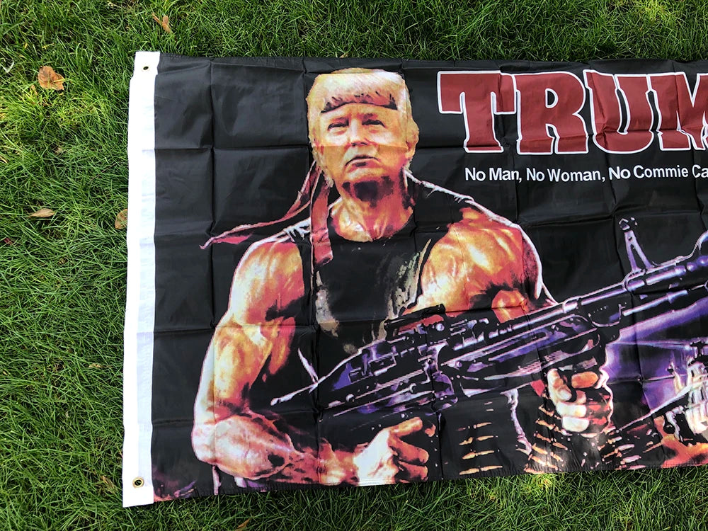 Trump Gun Hanging Flag